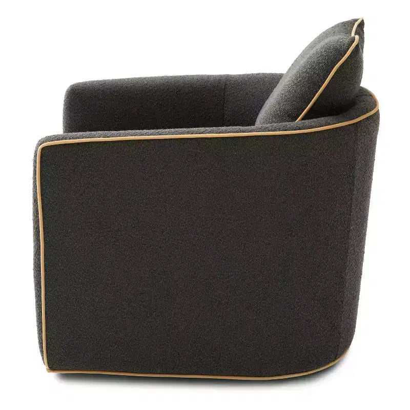 Christopher Knight Home Rena Modern Iron Boucle Upholstered 360 Swivel Accent Chair