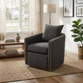 Christopher Knight Home Rena Modern Iron Boucle Upholstered 360 Swivel Accent Chair