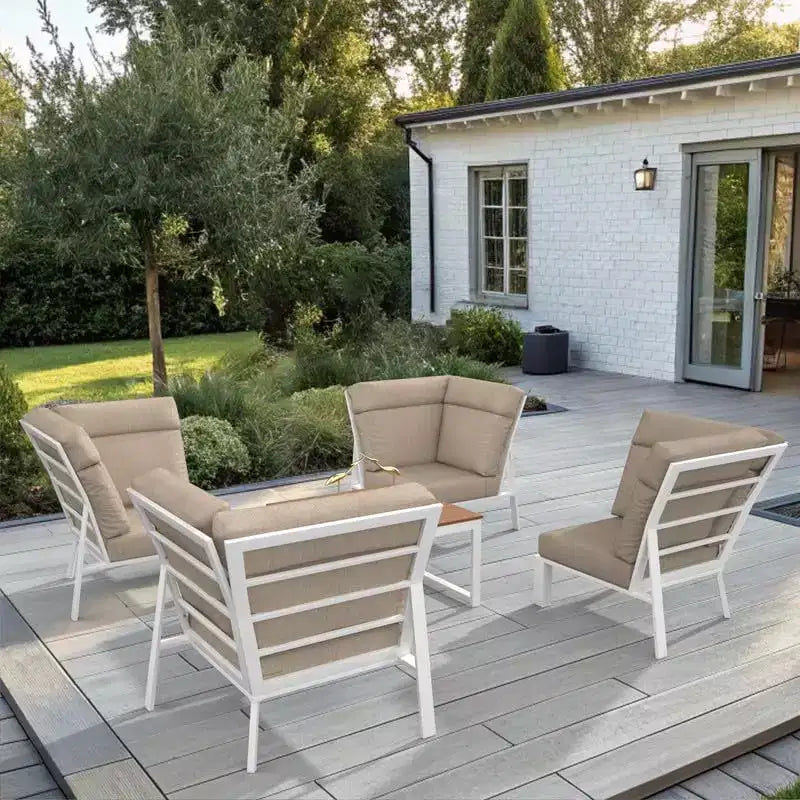 Coussins d'extérieur Sunbrella Covers&All pour salon de jardin modulable, 25 po x 25 po x 5 po, Cast Ash