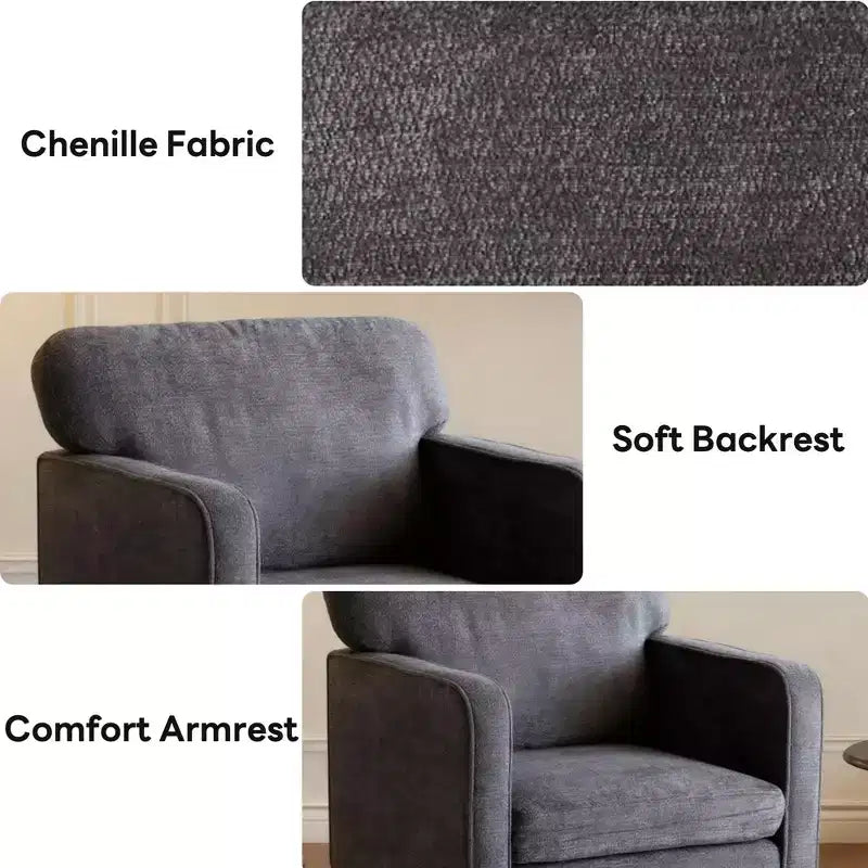 Fauteuil de lecture moderne Okak avec accoudoirs et dossier, chaise confortable avec cadre en bois, chaise de salon pour salle d'attente, salle de réception