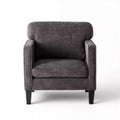 Fauteuil de lecture moderne Okak avec accoudoirs et dossier, chaise confortable avec cadre en bois, chaise de salon pour salle d'attente, salle de réception