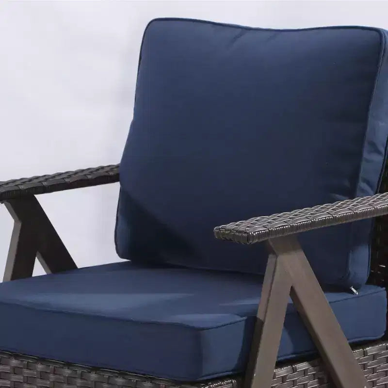 Ensemble de sièges d'extérieur UPTIOT Premium : canapé 3 places, double méridienne, 2 poufs et 2 fauteuils pivotants pour un confort optimal sur votre terrasse.