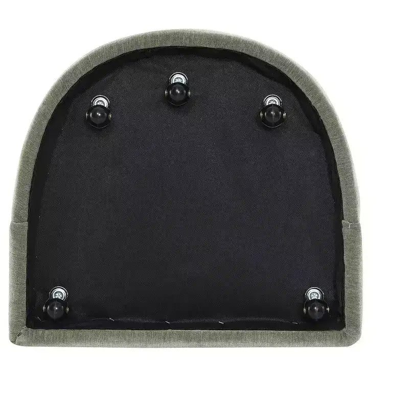 Fauteuil d'appoint TUYOHW avec dossier arrondi, accoudoirs, piètement pivotant, roulettes, assise ronde, tissu texturé neutre, fauteuil de salon ou de chambre