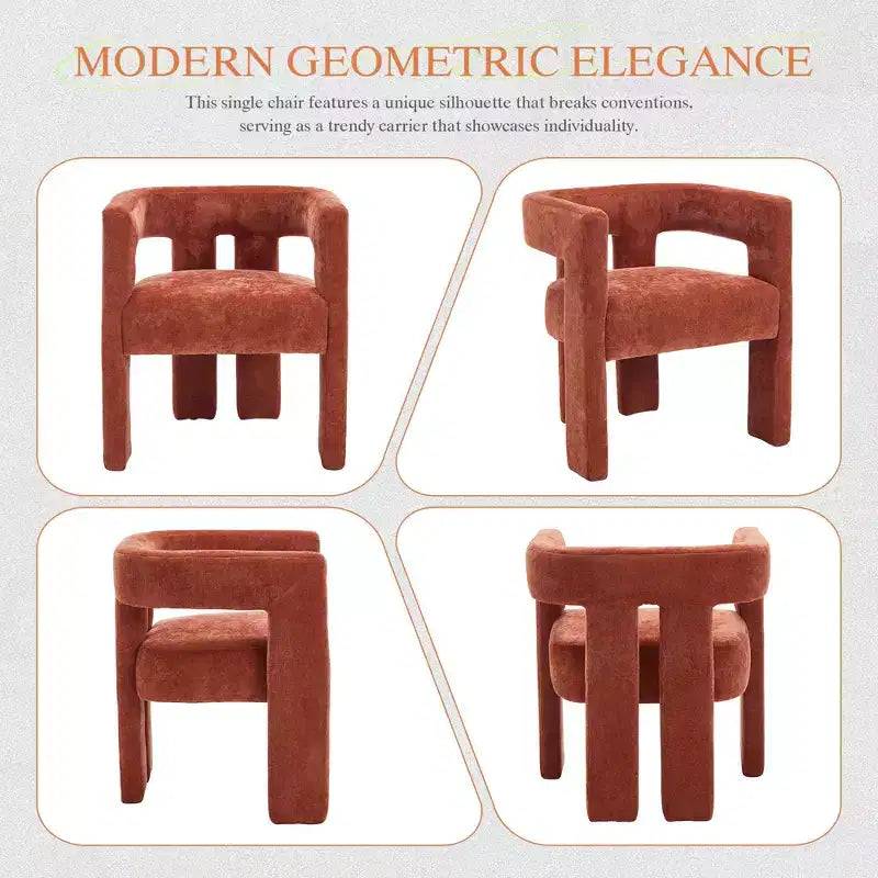 TUYOHW Chenille Fabric Accent Chairs Set of 2,Barrel Upholstered Armchairs with Solid Wood Legs,Lounge Chair for Living Room,Dining Room,Bedroom
