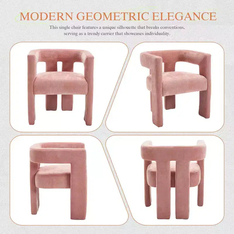 TUYOHW Chenille Fabric Accent Chairs Set of 2,Barrel Upholstered Armchairs with Solid Wood Legs,Lounge Chair for Living Room,Dining Room,Bedroom