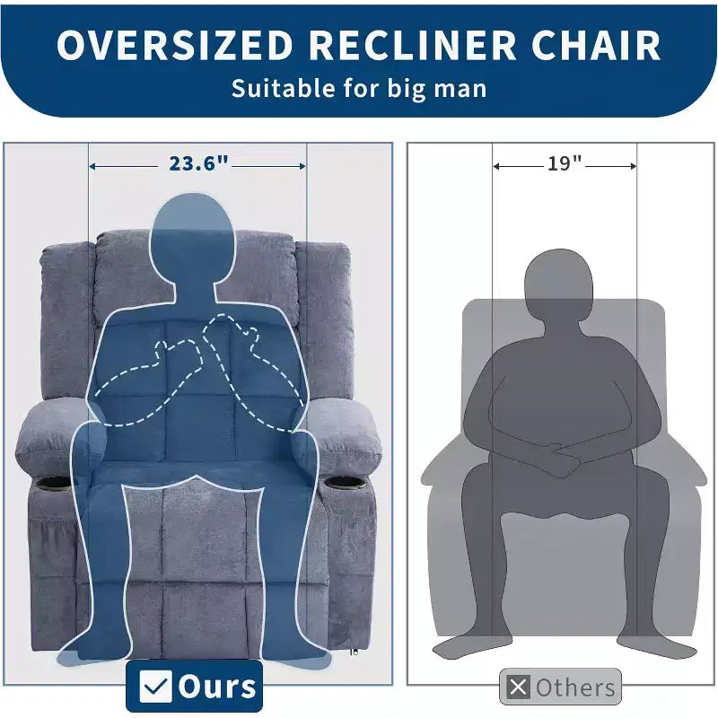 Acekool Lift Assist Recliner Chair, Massage, Cup Holders, Storage Pockets, for Living Room