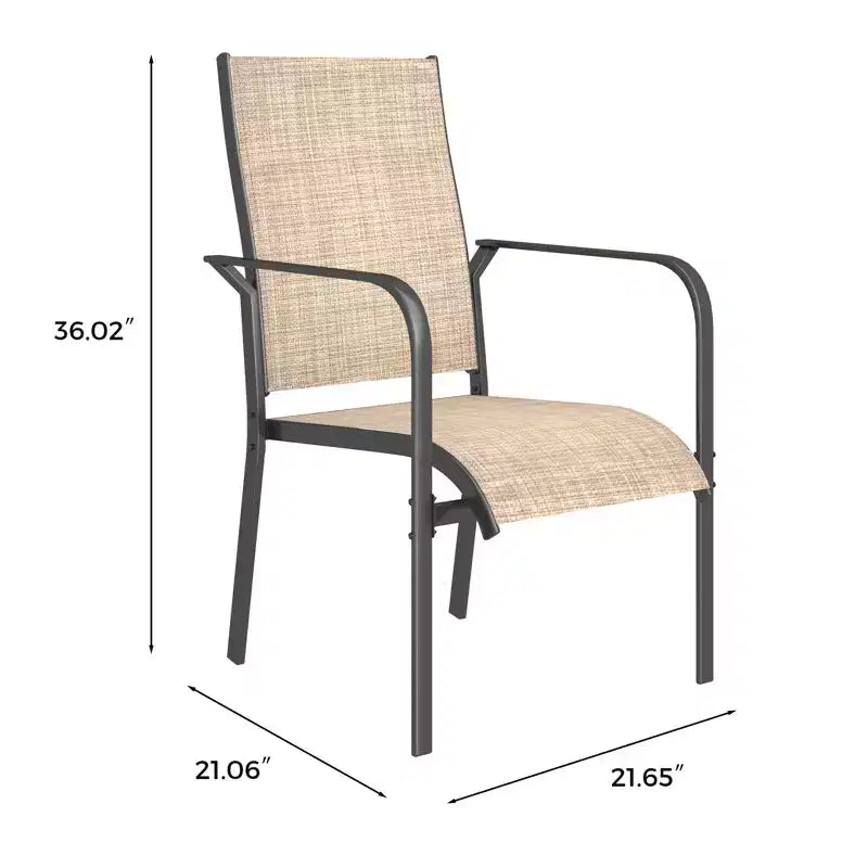 EROMMY Outdoor Dining Chair Set Of 6, Stackable Dining Chairs For Outside