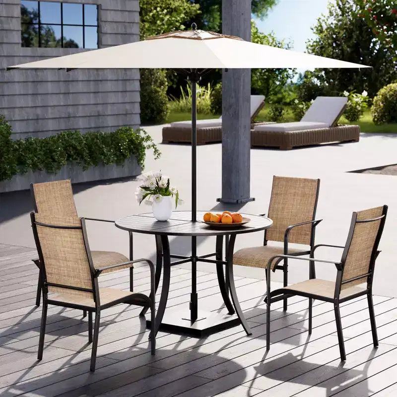 EROMMY Outdoor Dining Chair Set Of 6, Stackable Dining Chairs For Outside