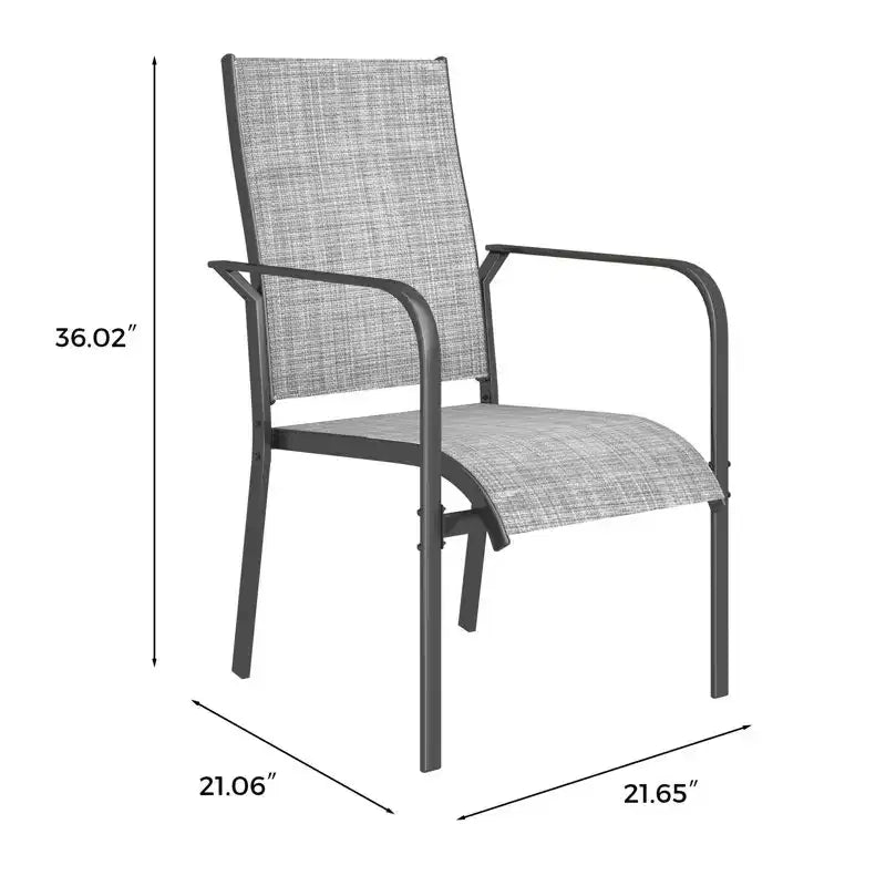 EROMMY Outdoor Dining Chair Set Of 6, Stackable Dining Chairs For Outside