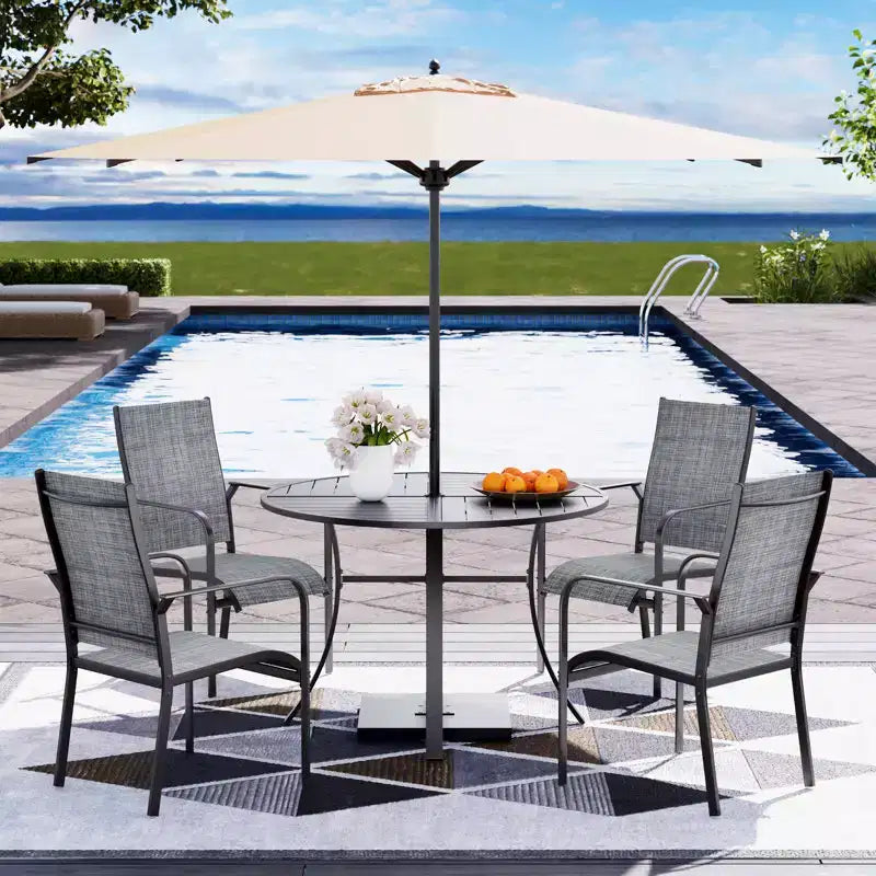 EROMMY Outdoor Dining Chair Set Of 6, Stackable Dining Chairs For Outside