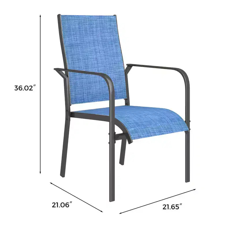 EROMMY Outdoor Dining Chair Set Of 6, Stackable Dining Chairs For Outside
