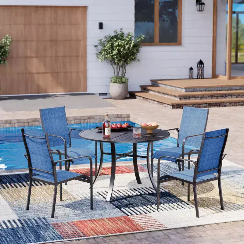 EROMMY Outdoor Dining Chair Set Of 6, Stackable Dining Chairs For Outside