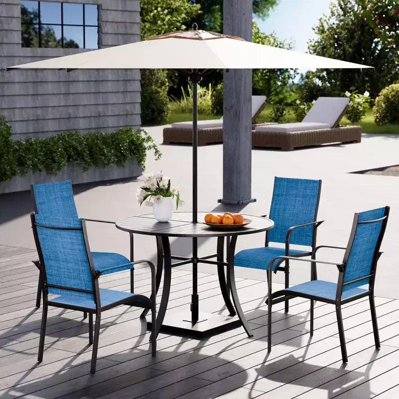 EROMMY Outdoor Dining Chair Set Of 6, Stackable Dining Chairs For Outside