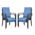 EROMMY Outdoor Dining Chair Set Of 6, Stackable Dining Chairs For Outside