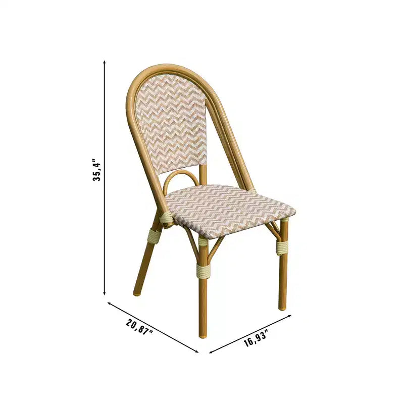 UPTIOT Lot de 2 chaises d'extérieur en tissu oléfine résistant aux UV