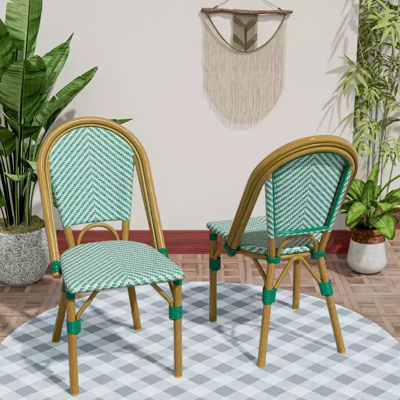 UPTIOT Lot de 2 chaises d'extérieur en tissu oléfine résistant aux UV