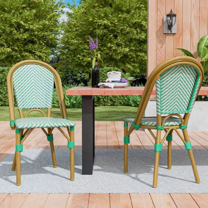 UPTIOT Lot de 2 chaises d'extérieur en tissu oléfine résistant aux UV