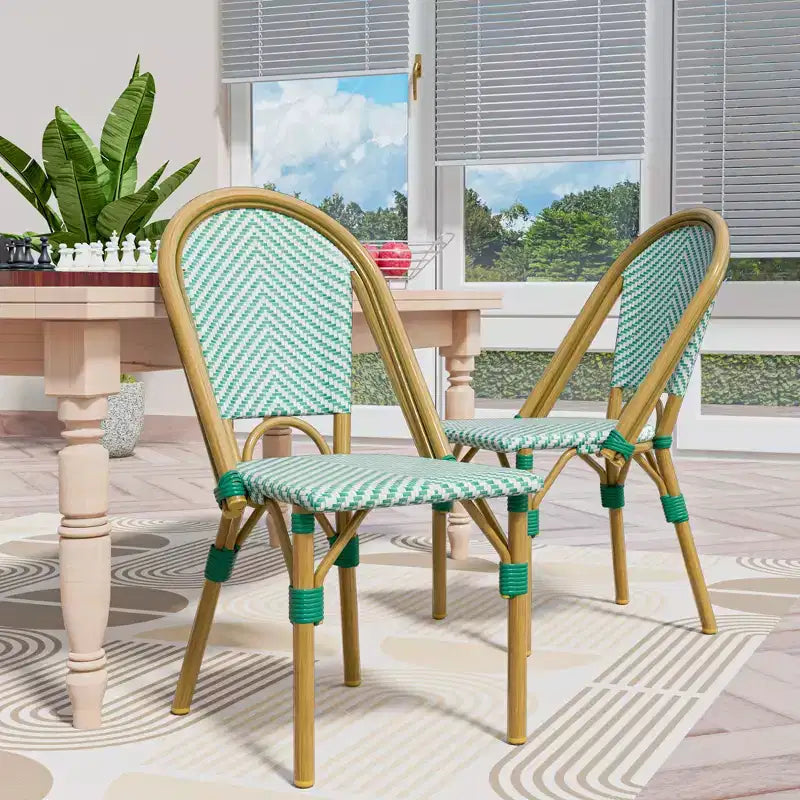 UPTIOT Lot de 2 chaises d'extérieur en tissu oléfine résistant aux UV