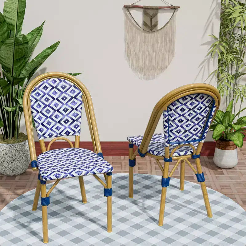 UPTIOT Lot de 2 chaises d'extérieur en tissu oléfine résistant aux UV