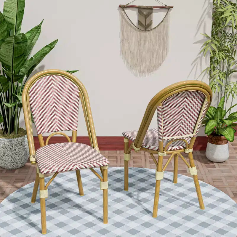 UPTIOT Lot de 2 chaises d'extérieur en tissu oléfine résistant aux UV