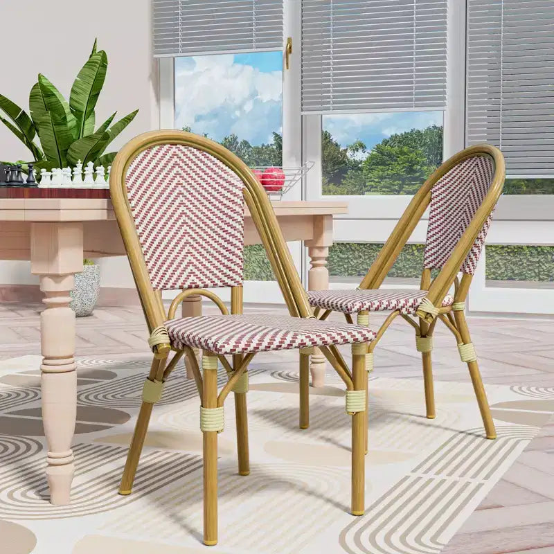 UPTIOT Lot de 2 chaises d'extérieur en tissu oléfine résistant aux UV
