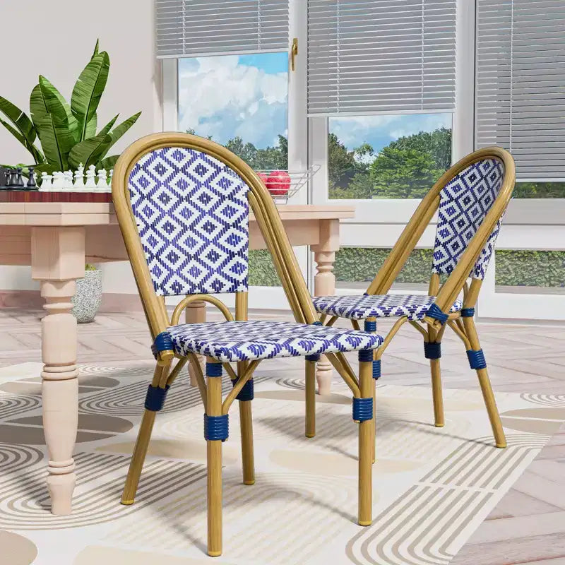 UPTIOT Lot de 2 chaises d'extérieur en tissu oléfine résistant aux UV