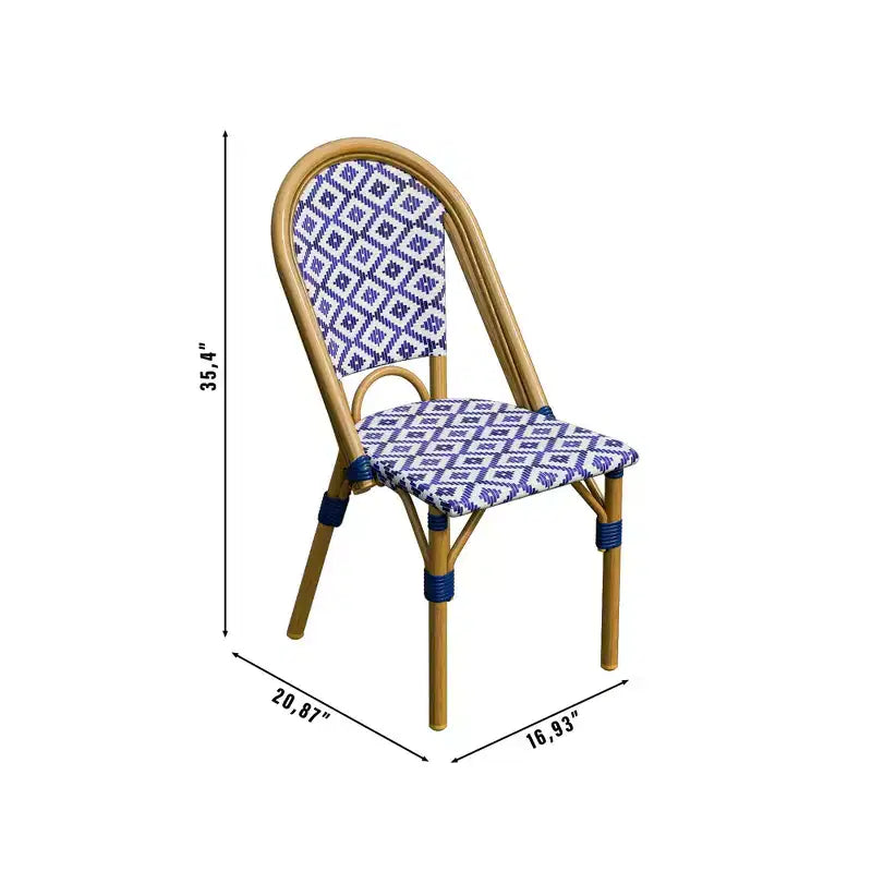 UPTIOT Lot de 2 chaises d'extérieur en tissu oléfine résistant aux UV