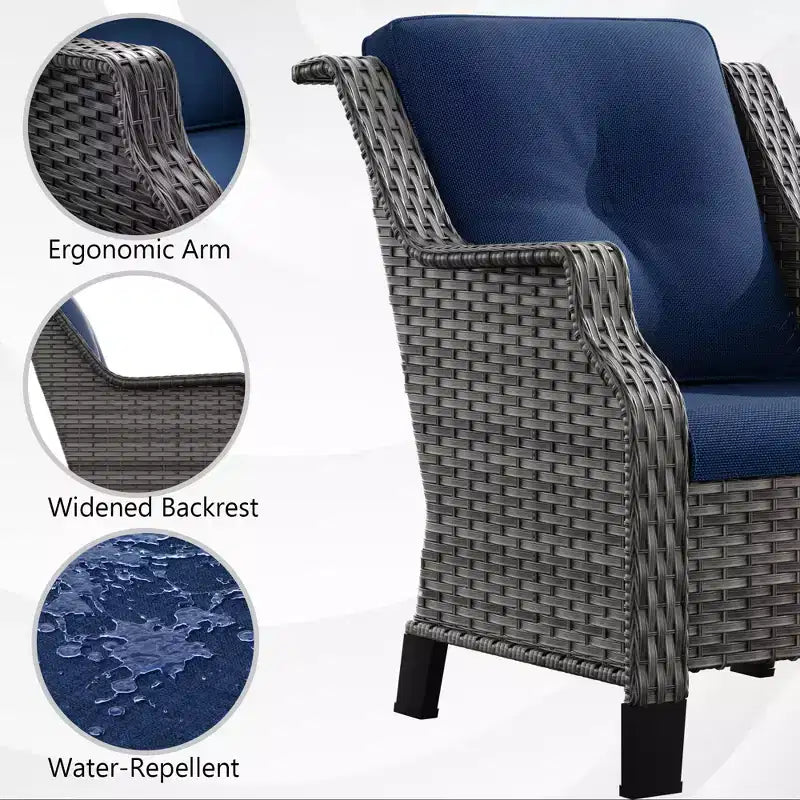 Ensemble d'extérieur tout temps UPTIOT avec sièges ergonomiques et conception déperlante