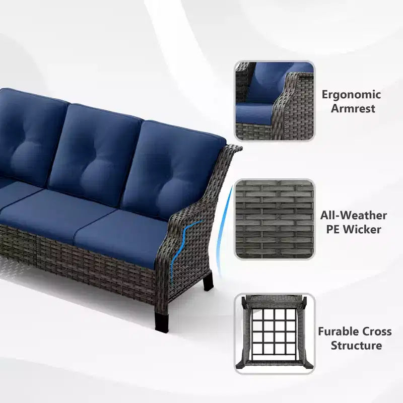 Ensemble d'extérieur tout temps UPTIOT avec sièges ergonomiques et conception déperlante