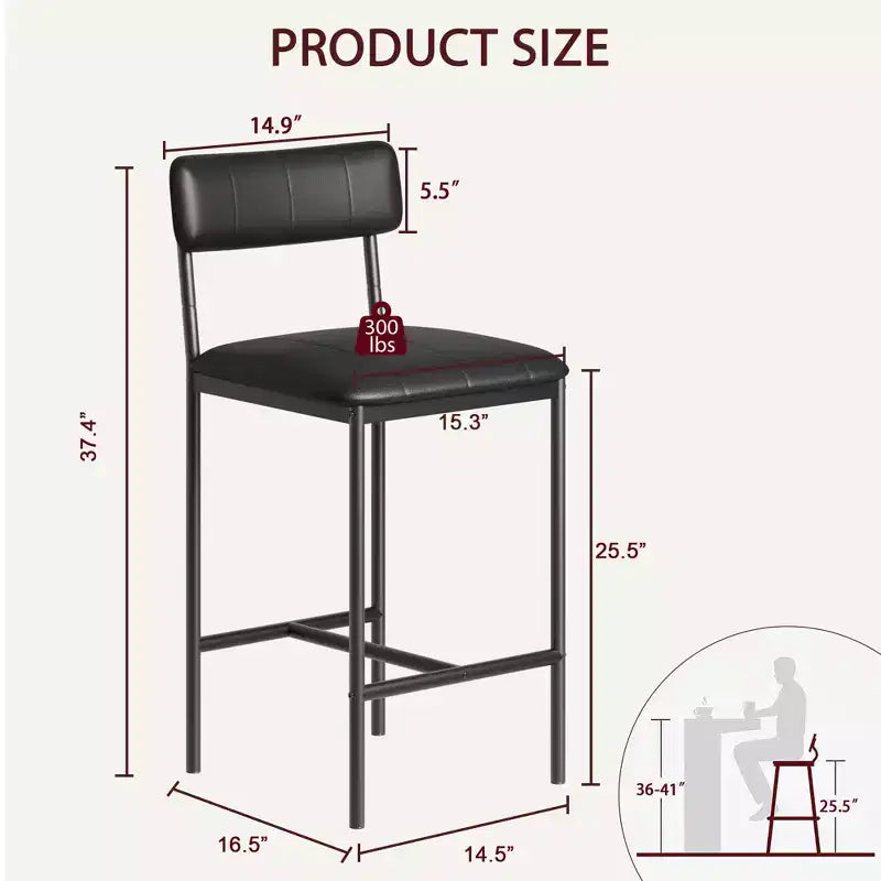 COZONY Modern Dining Chairs Set 2-4, Padded Kitchen Chairs w/ High Back & Steel Legs, Black