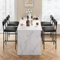 COZONY Modern Dining Chairs Set 2-4, Padded Kitchen Chairs w/ High Back & Steel Legs, Black