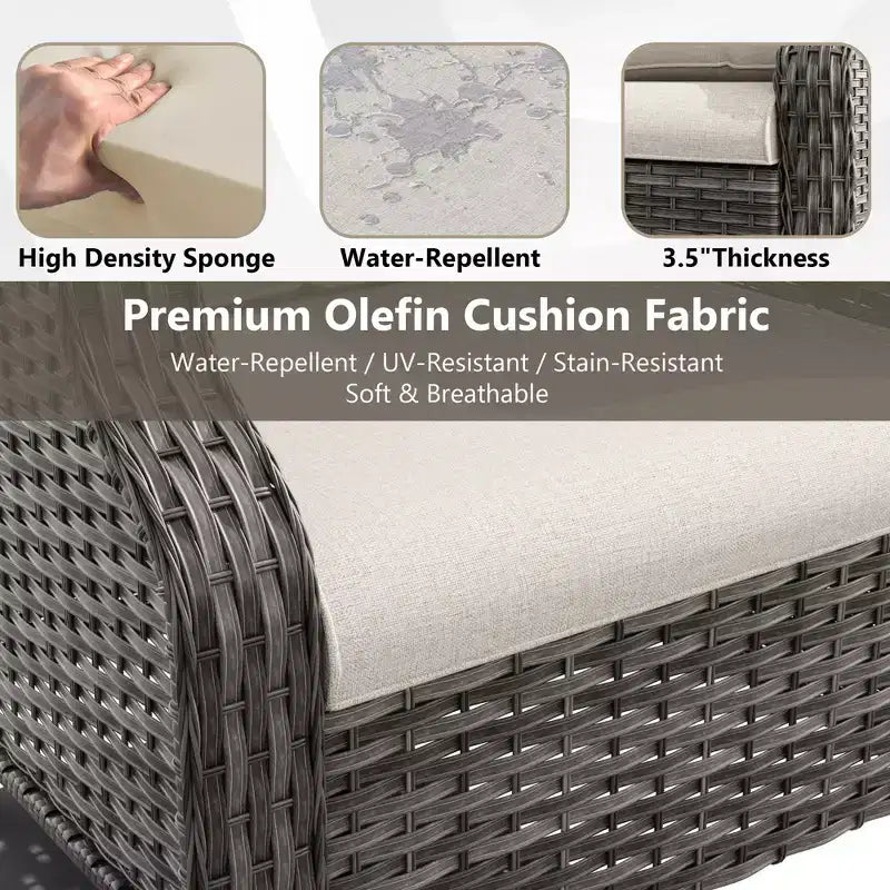 UPTIOT Ensemble de causeuses d'extérieur avec fauteuils ergonomiques et design résistant à l'eau