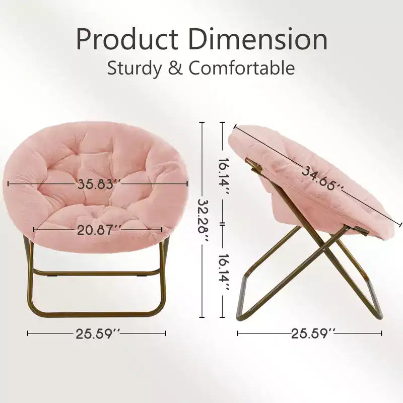 Chaise de salon moderne TUYOHW, fauteuil rembourré en fausse fourrure avec cadre robuste, chaises d'appoint pliables pour salon, chambre à coucher, bureau
