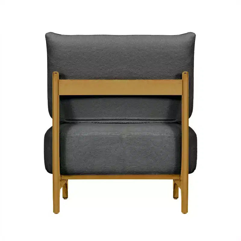 TUYOHW Modern Wood Accent Chair with Soft Teddy Upholstered Armless Reading Chair with Wood Legs Leisure Low Chairs for Living Room, Bedroom