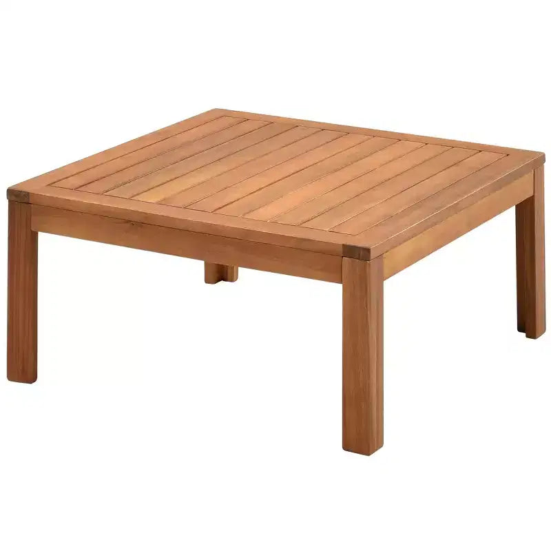 GDFStudio Xavier Salon de jardin modulaire japonais 4 pièces en bois d'acacia avec table basse et coussins