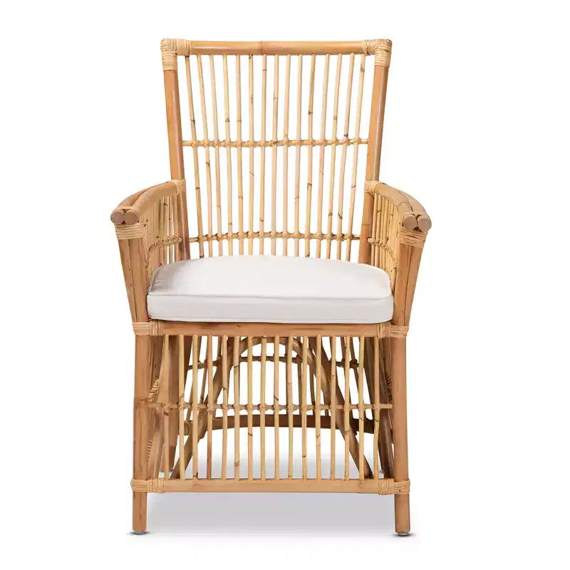 GDFStudio Acheson Fauteuil Moderne Bohème en Bois et Tissu