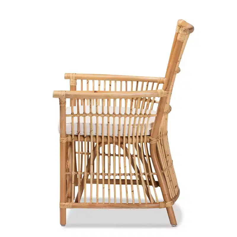 GDFStudio Acheson Fauteuil Moderne Bohème en Bois et Tissu