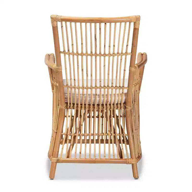 GDFStudio Acheson Fauteuil Moderne Bohème en Bois et Tissu