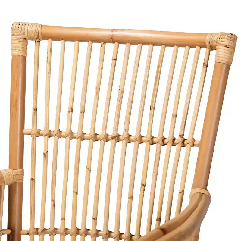 GDFStudio Acheson Fauteuil Moderne Bohème en Bois et Tissu