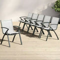 COZONY 71 Aluminum Patio Dining Table with Umbrella Hole, Weatherproof Rectangular Outdoor Table for 68 People Deck Backyard