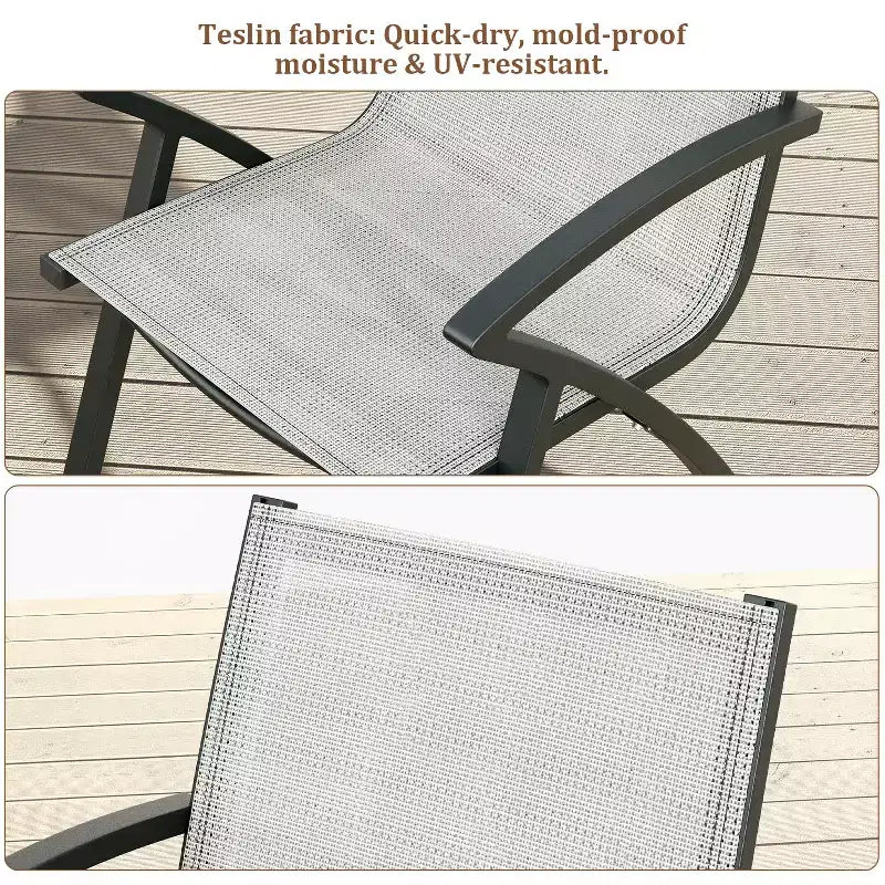 COZONY Table à manger de terrasse en aluminium 71 avec trou de parasol, table d'extérieur rectangulaire résistante aux intempéries pour 6 à 8 personnes, terrasse et jardin