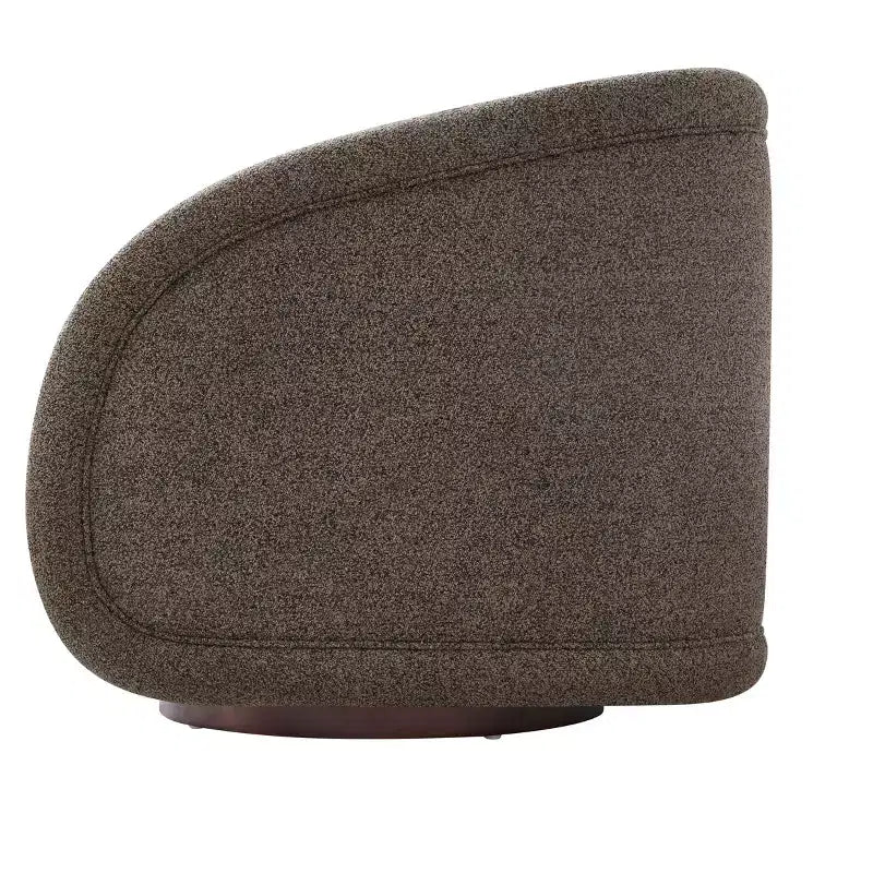 Christopher Knight Home Sabbo Modern Boucl Swivel Chair with Solid Wood Base