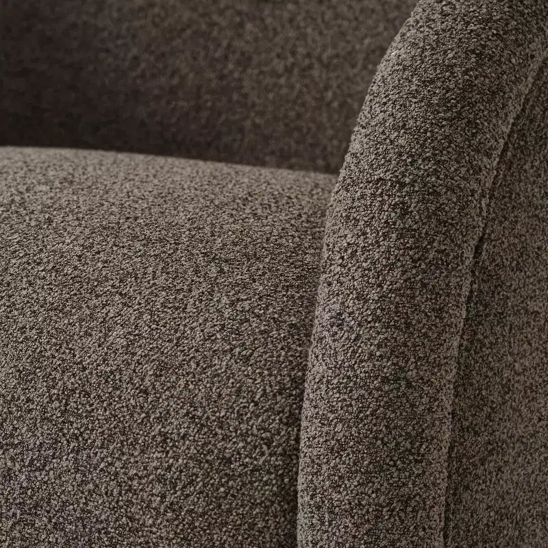 Christopher Knight Home Sabbo Modern Boucl Swivel Chair with Solid Wood Base