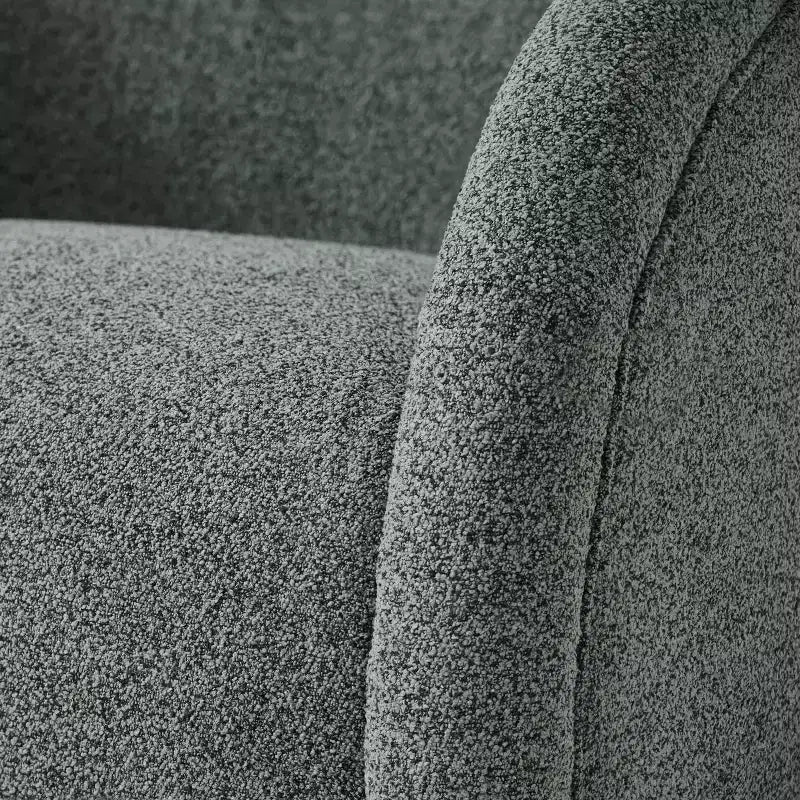 Christopher Knight Home Sabbo Modern Boucl Swivel Chair with Solid Wood Base