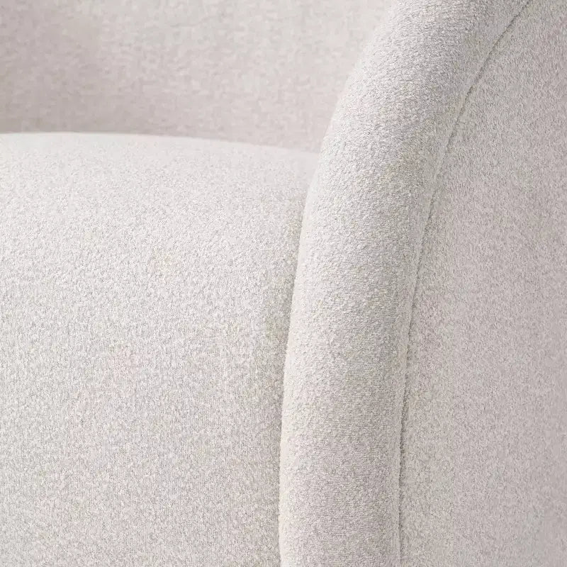 Christopher Knight Home Sabbo Modern Boucl Swivel Chair with Solid Wood Base