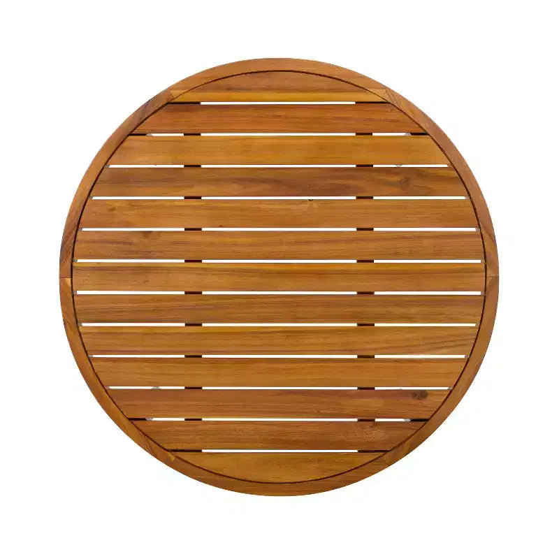 Christopher Knight Home Yuna Ensemble de salon d'extérieur 4 pièces en bois d'acacia style rustique avec table ronde à lattes
