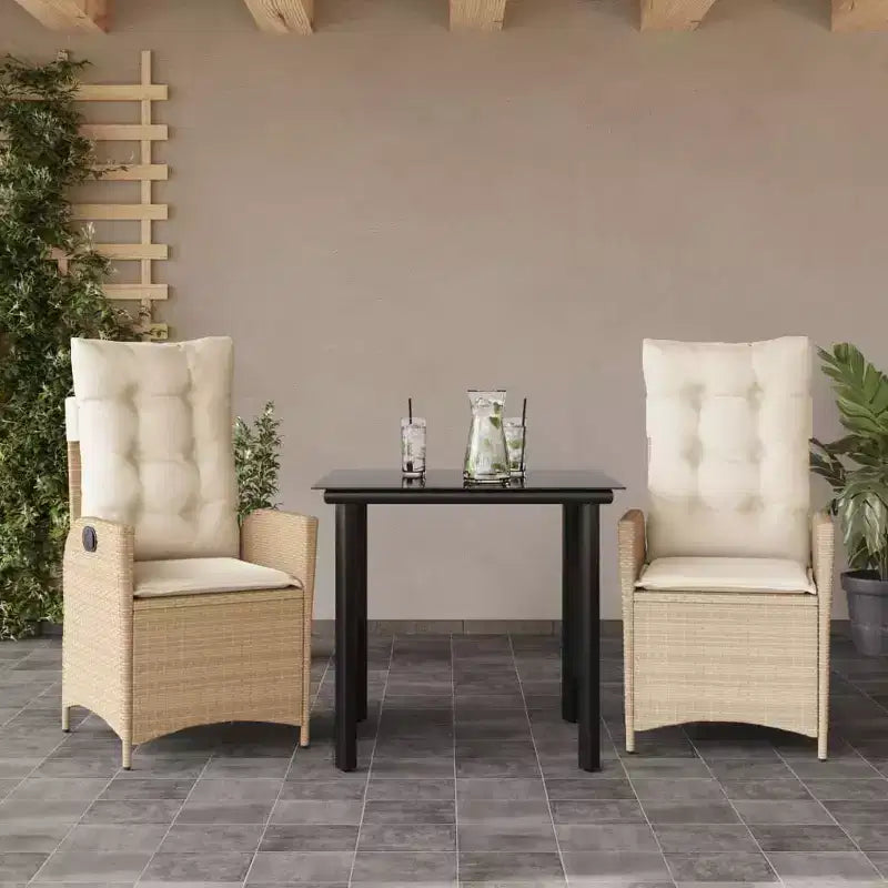 vidaXL Salon de jardin en poly rotin avec coussins