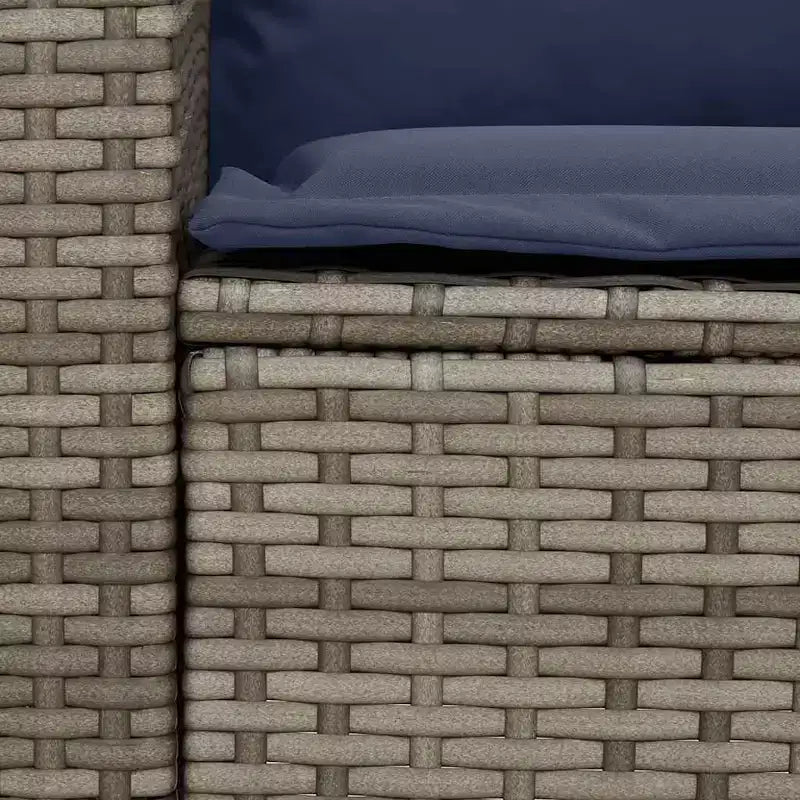 vidaXL Canapé de jardin avec coussins en résine tressée