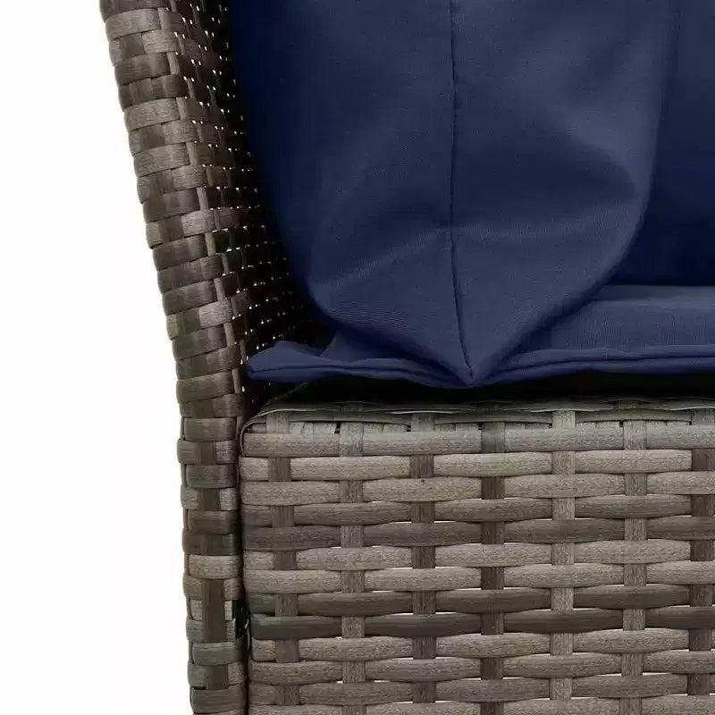 vidaXL Canapé de jardin avec coussins en résine tressée