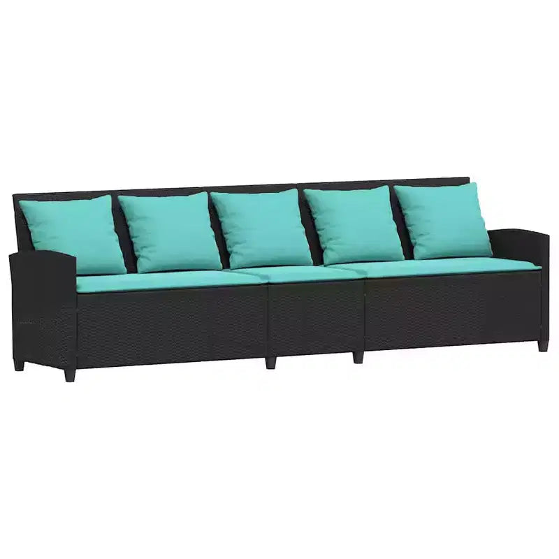 vidaXL Canapé de jardin avec coussins en résine tressée